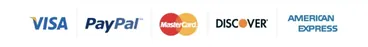 Card logos: Visa, PayPal, Mastercard, Discover, American Express (accepted methods are confirmed at checkout)