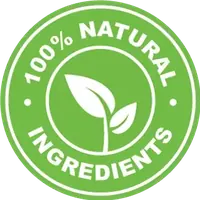 “100% natural ingredients” badge