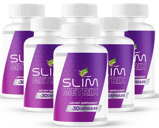 Six Slim Metrix bottles in two rows, 30 capsules each (brand photo)